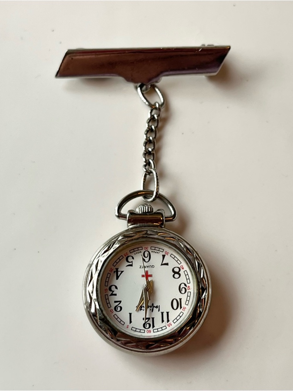 Infinity Quartz Nurses Brooch Watch Working